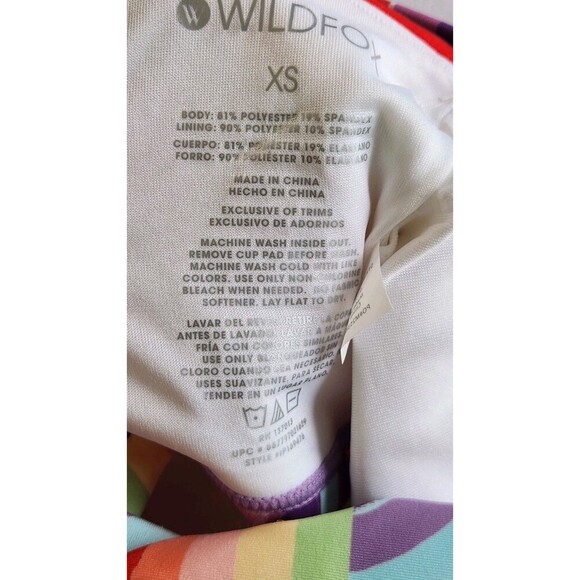 Wildfox Longline Soleil Sport Bra NWT XS Rainbow Stripes Racerback Gym Workout - Picture 7 of 7